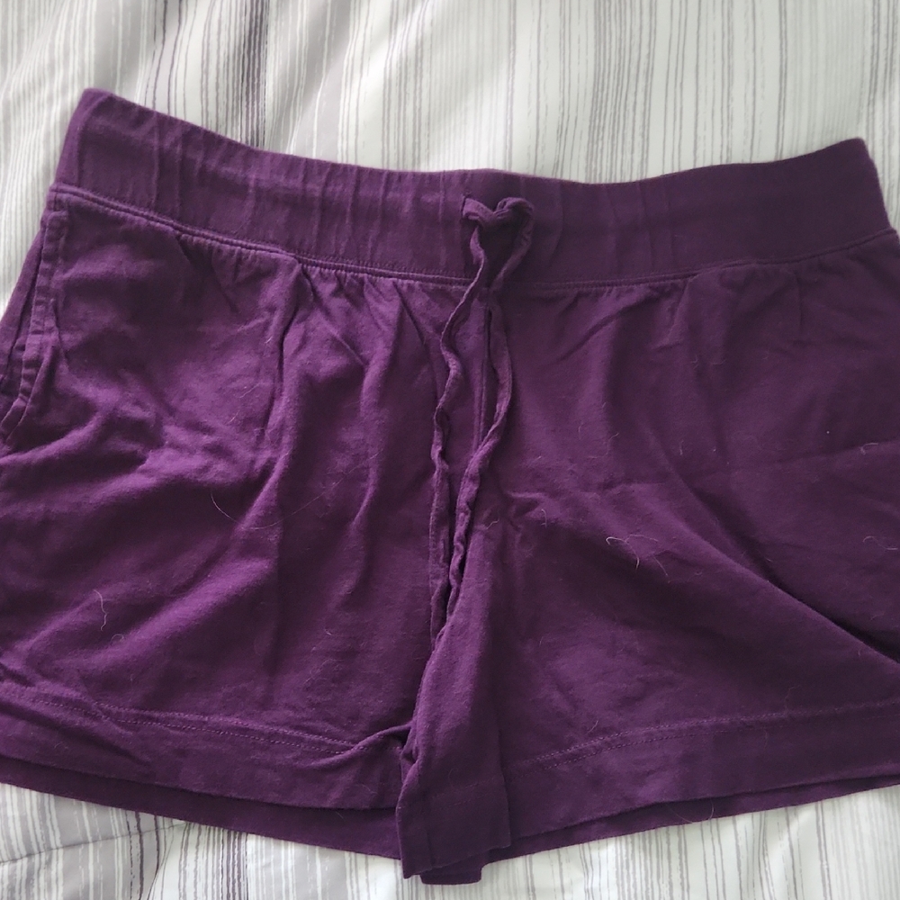 Jockey Purple Athletic Shorts with Elastic Waistband